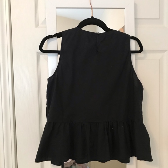 Madewell Black Embroidered Tank - Picture 2 of 4